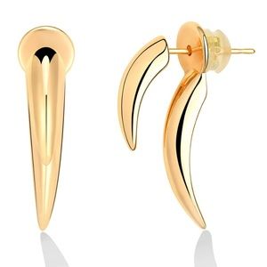 ⭐️Double Horn/Spike Earrings⭐️Hypoallergenic 14K Gold Plated Minimalist Earrings